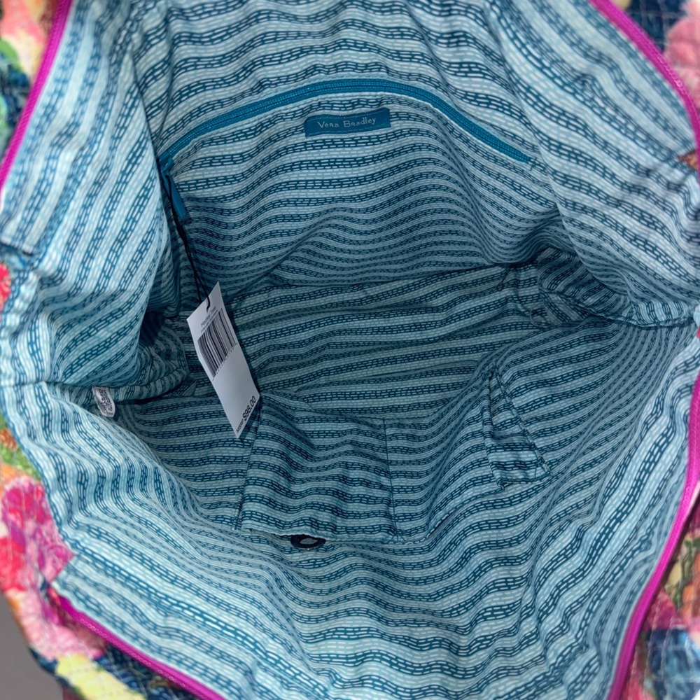 NWT Vera Bradley Hadley Tote Superbloom Floral Quilted Cotton Shoulder Bag $98 - Picture 6 of 10